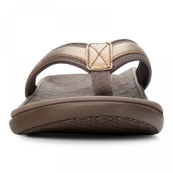 Vionic Sandals Ireland - Tide II Toe Post Sandal Metal - Womens Shoes Clearance | LNCEP-4169